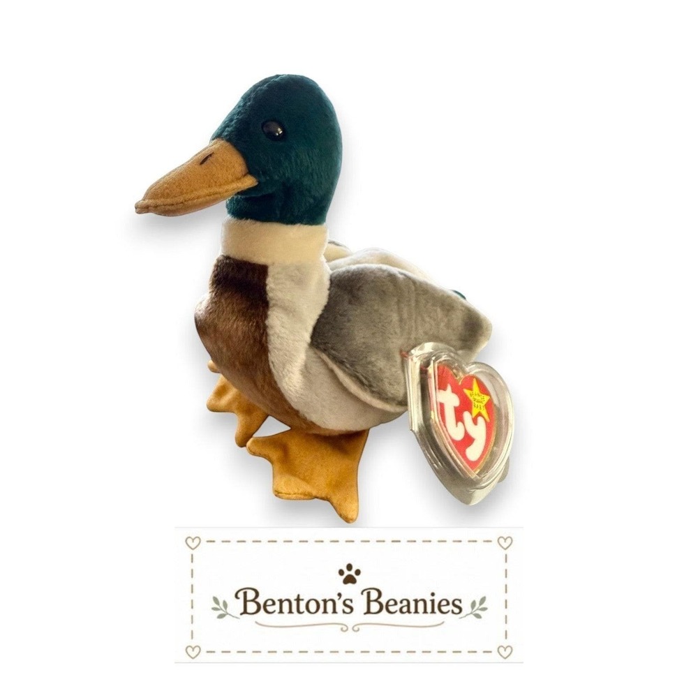 Jake the Mallard Ty Beanie Baby | Pondside Pal | Mint Heart Tag
